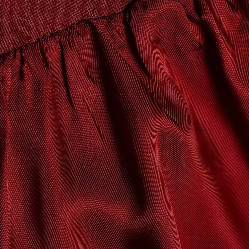 cinq a sept Burgundy Satin Cargo Jogger Pants - Picture 4 of 6